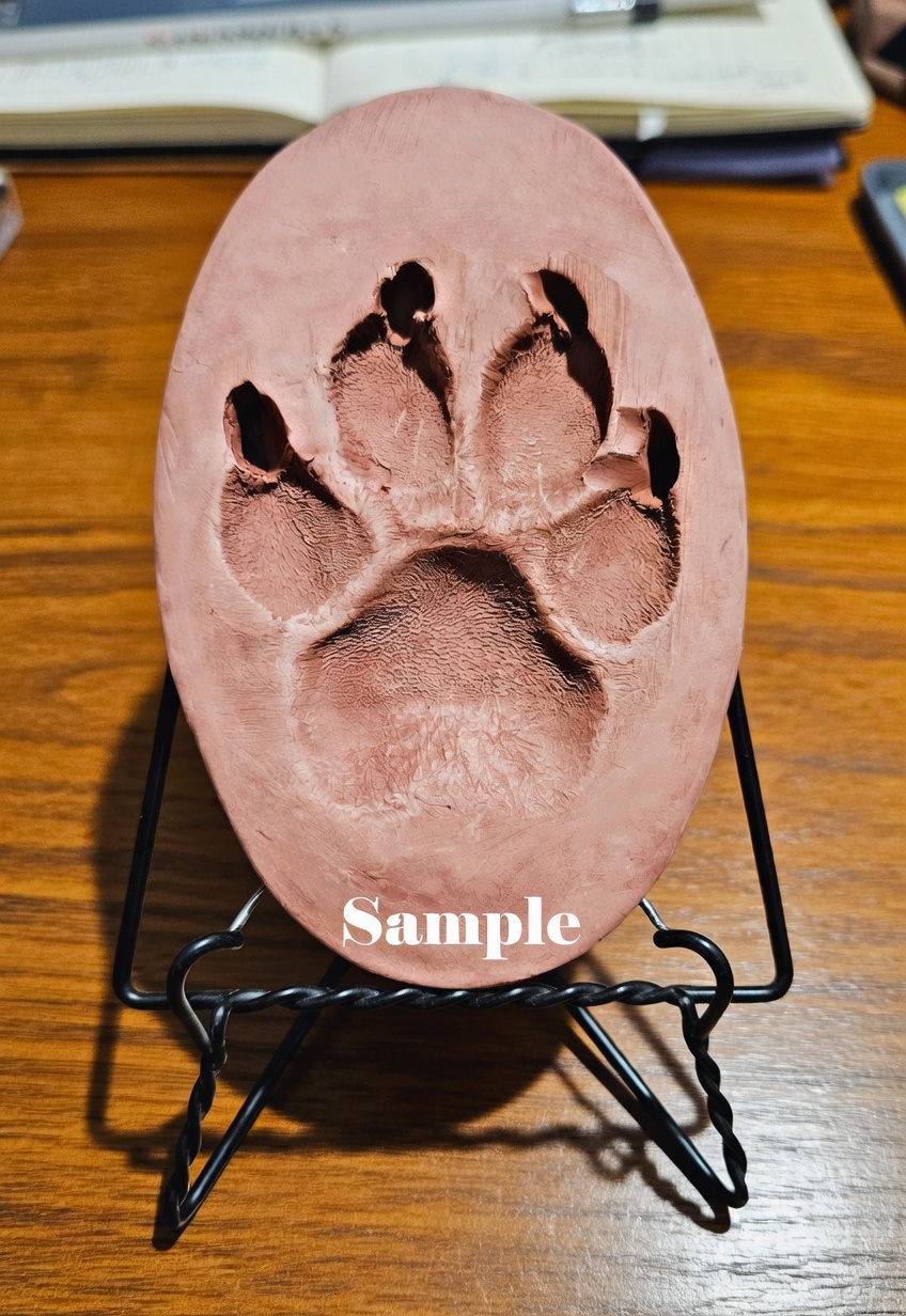 Paw Print with Engraving (No Frame)
