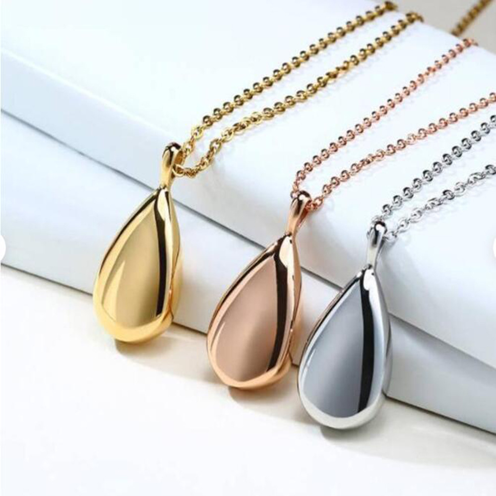 Tear Drop Keep sake stainless steel neckless